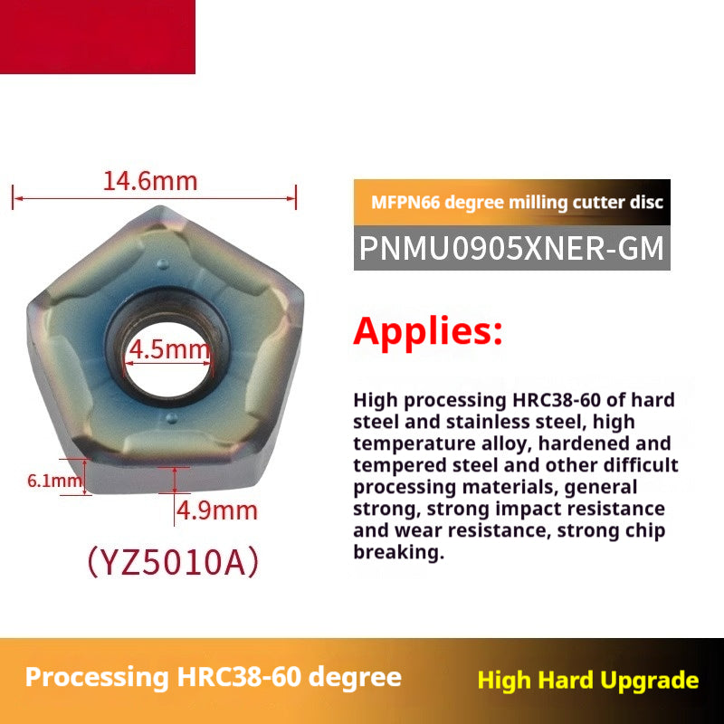 6016 Fast Feed MFPN66063R-5T-M Milling Cutter Block 66 Degree Flat Roughing Cutter Block with PNMU090508 Inserts Shandong Denso Pricision Tools Co.,Ltd.