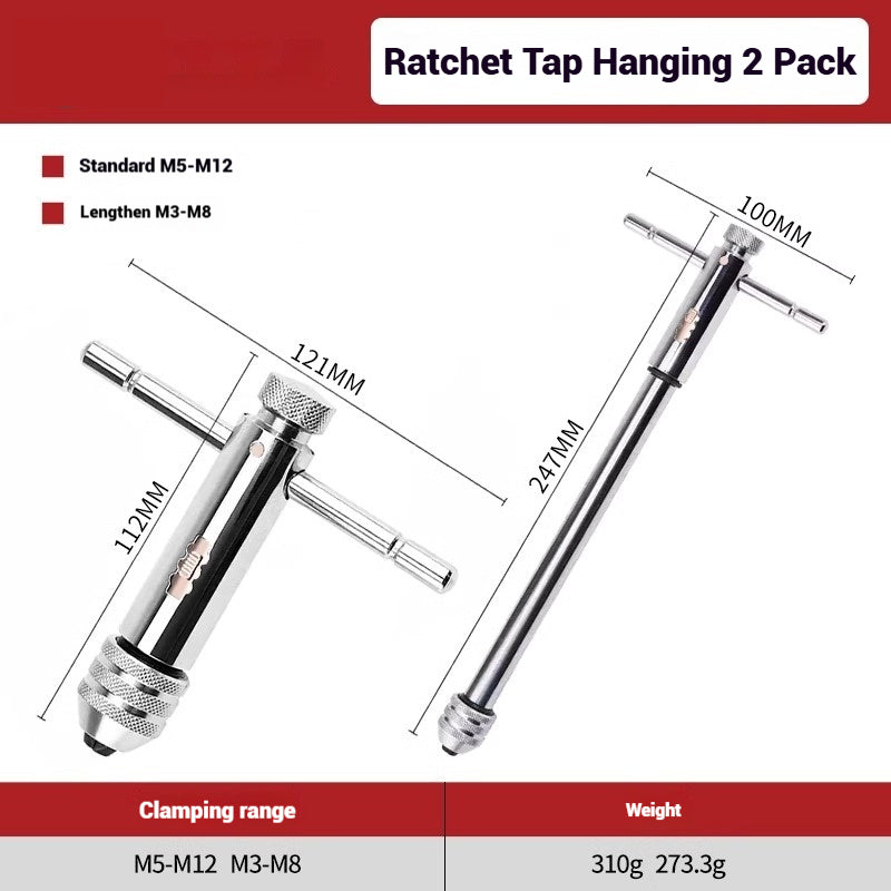 1098-Ratchet Tap Wrench Tap Manual Tapping Tapper Collet Extended Adjustable Stringer Tool Set Shandong Denso Pricision Tools Co.,Ltd.