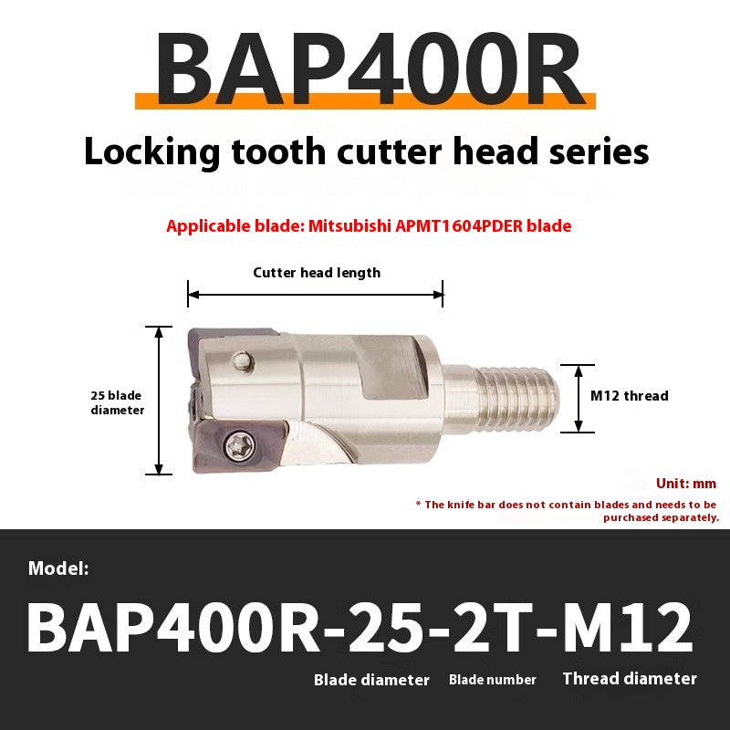 1147-Split BAP300R400R Interchangeable Anti-vibration Bar Locking Tooth Milling Head for APMT1135/1604 Inserts Shandong Denso Pricision Tools Co.,Ltd.