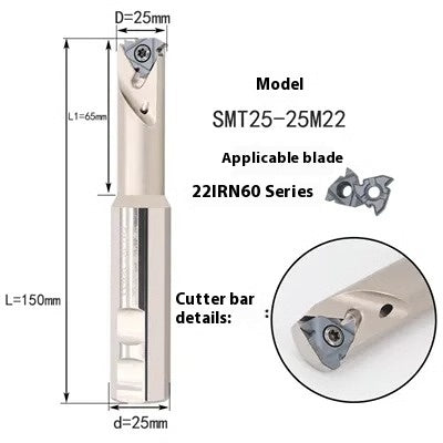 6038 HSMT Thread Milling Toolholder Slotting Machining Center Threaded Toolholder SMT Single Thread, Single Tooth Toolholder Internally Cooled 16IR Shandong Denso Pricision Tools Co.,Ltd.