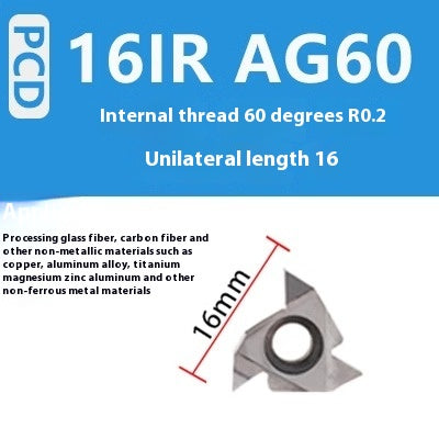 1160-Korea Imported Diamond Threaded Diamond Inserts 16ER/IR A55 AG60PCD Gemstone External Threaded Cutter Grain Shandong Denso Pricision Tools Co.,Ltd.