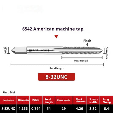 2111-Tap threading machine with tap tapping American stainless steel tapping 1/4-3/5/8UNC UNF Shandong Denso Pricision Tools Co.,Ltd.