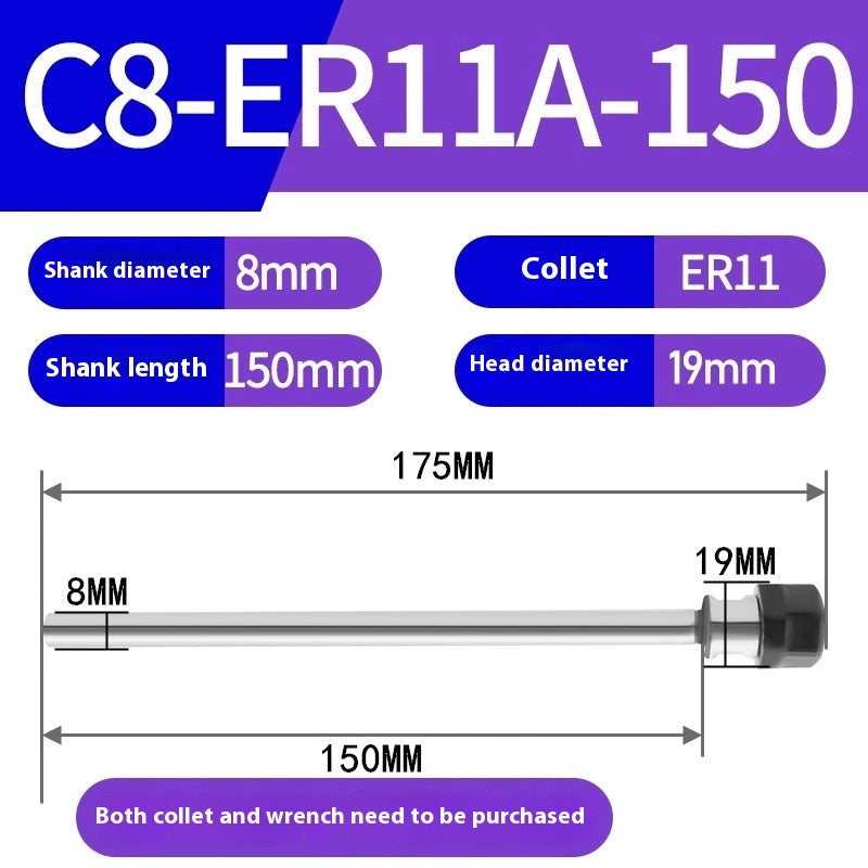 1184-Extension rods Straight handle extension rods C8-ER8 / ER11 Various lengths Type A Type M