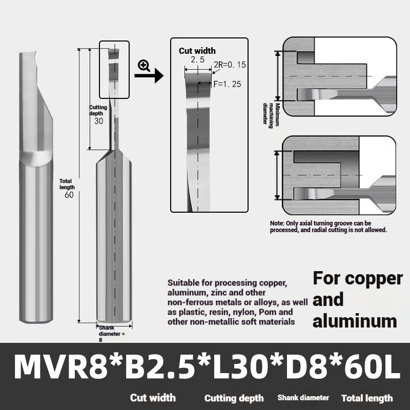 1139-MVR tungsten steel alloy large depth of cut groove cutter stainless steel, copper and aluminum with small hole coating boring cutter anti-vibration face groove cutter Shandong Denso Pricision Tools Co.,Ltd.