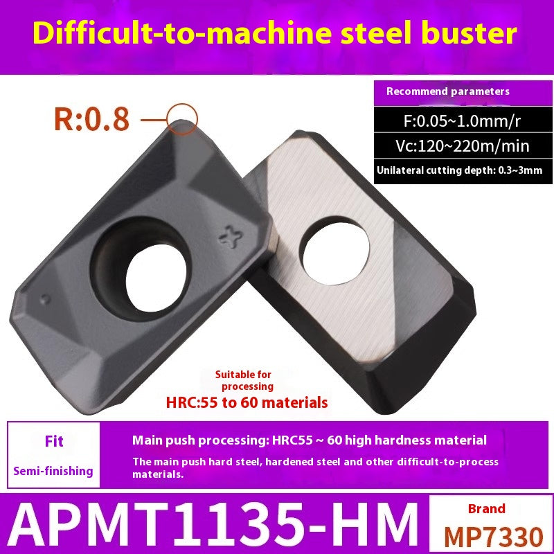 6008 CNC Milling Inserts APMT1135 Milling Blade 1604 Milling Head for Aluminum Alloy R0.8 Coated Rough Milling Machine Tool Pellets Shandong Denso Pricision Tools Co.,Ltd.