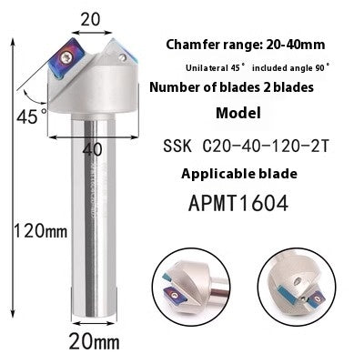 6041 30° machining center APMT inserts CNC chamfering toolholder round-off chamfering cutter 45 degrees 60 degrees CNC chamfering Shandong Denso Pricision Tools Co.,Ltd.