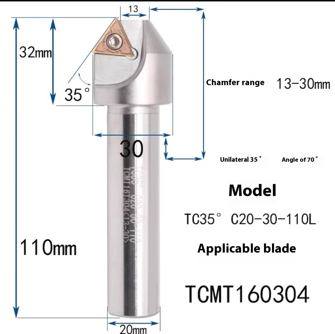1144-Shedding type fixed-point chamfering cutter 30 degree 45 degree 60 degree chamfering cutter bar SSK/SSP/TCM/SSY/SSO/SSH Shandong Denso Pricision Tools Co.,Ltd.