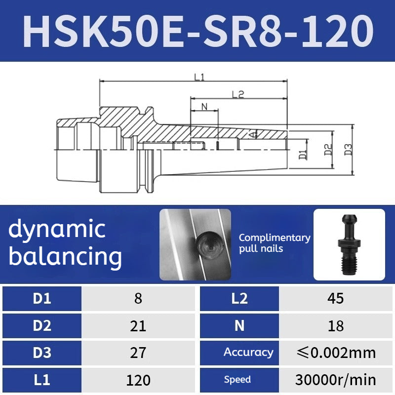 10024 Heat Shrink tool holder Sintered HSK40E Back Pull Tool Holder Shandong Denso Pricision Tools Co.,Ltd.