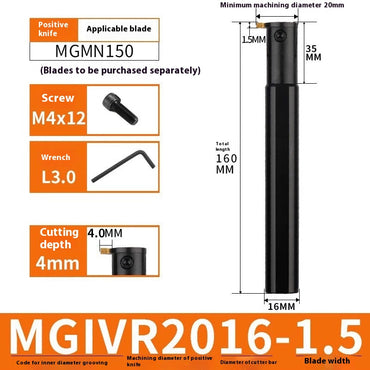 5007  CNC toolholder internal groove cutter MGIVR2016-2 internal groove toolholder lathe cut-off tool CNC turning tool cutting tool