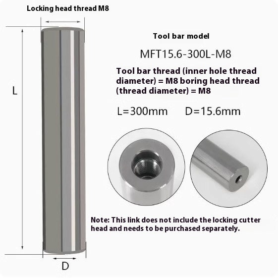 6034 MFT tungsten steel anti-vibration cutter shank lock tooth cutter shank high precision end milling cutter shank monolithic alloy interchangeable carbide head Shandong Denso Pricision Tools Co.,Ltd.