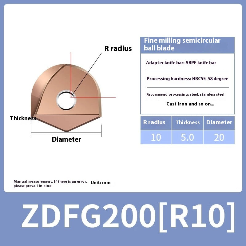 1149-South Lion Ball End Semicircular Inserts Finishing R4R5R6R8R10R12.5R15R16 20ZPFG/BNMP3202 Shandong Denso Pricision Tools Co.,Ltd.