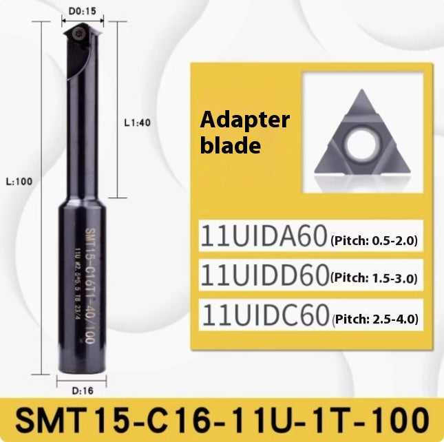 6036 SMT Deep Hole Thread Milling Toolholder Machining Center Single Thread Internal Coolant Milling Tool U-Thread Toolholder 11UI 16UI Shandong Denso Pricision Tools Co.,Ltd.
