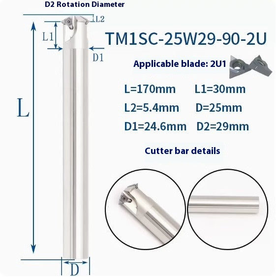 6036 SMT Deep Hole Thread Milling Toolholder Machining Center Single Thread Internal Coolant Milling Tool U-Thread Toolholder 11UI 16UI Shandong Denso Pricision Tools Co.,Ltd.