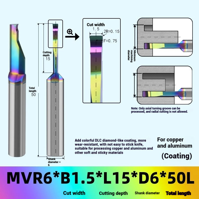 1139-MVR tungsten steel alloy large depth of cut groove cutter stainless steel, copper and aluminum with small hole coating boring cutter anti-vibration face groove cutter Shandong Denso Pricision Tools Co.,Ltd.
