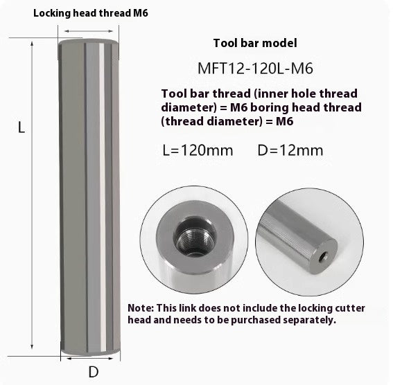 6034 MFT tungsten steel anti-vibration cutter shank lock tooth cutter shank high precision end milling cutter shank monolithic alloy interchangeable carbide head Shandong Denso Pricision Tools Co.,Ltd.