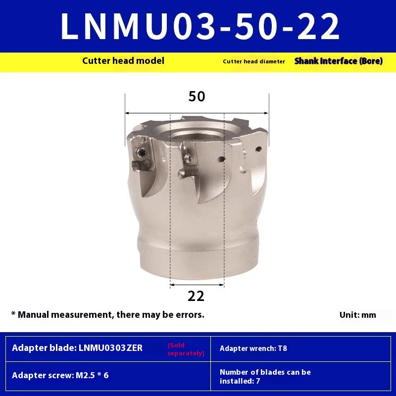 6013 CNC LNMU03 fast feed toolholder CNC machining center high efficiency fast end milling cutter disk double-sided flute milling cutter blade Shandong Denso Pricision Tools Co.,Ltd.