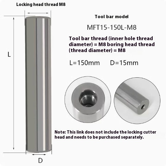 6034 MFT tungsten steel anti-vibration cutter shank lock tooth cutter shank high precision end milling cutter shank monolithic alloy interchangeable carbide head Shandong Denso Pricision Tools Co.,Ltd.