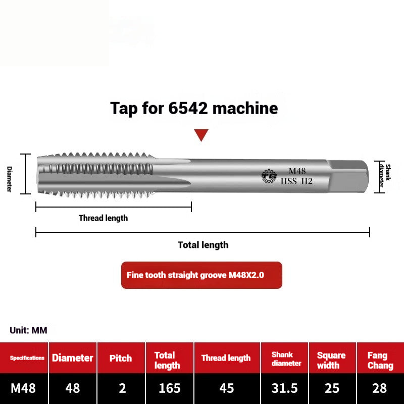 1095-Machine taps straight flute taps tapping high-speed steel fine teeth tapping drill bit m5m6m8m10m12 Shandong Denso Pricision Tools Co.,Ltd.