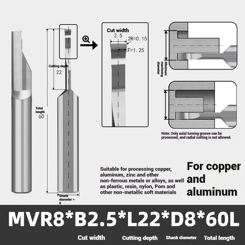 1139-MVR tungsten steel alloy large depth of cut groove cutter stainless steel, copper and aluminum with small hole coating boring cutter anti-vibration face groove cutter Shandong Denso Pricision Tools Co.,Ltd.
