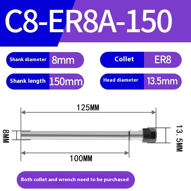 1184-Extension rods Straight handle extension rods C8-ER8 / ER11 Various lengths Type A Type M
