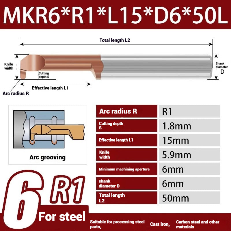 1136-CNC Small Bore Grooving Tool MGR Integral Tungsten Carbide Small Bore Hook Grooving Tool for Steel and Aluminum Internal Grooving Toolholder Shandong Denso Pricision Tools Co.,Ltd.