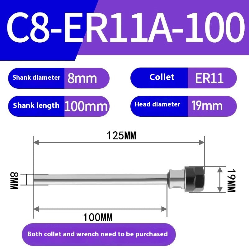 1184-Extension rods Straight handle extension rods C8-ER8 / ER11 Various lengths Type A Type M
