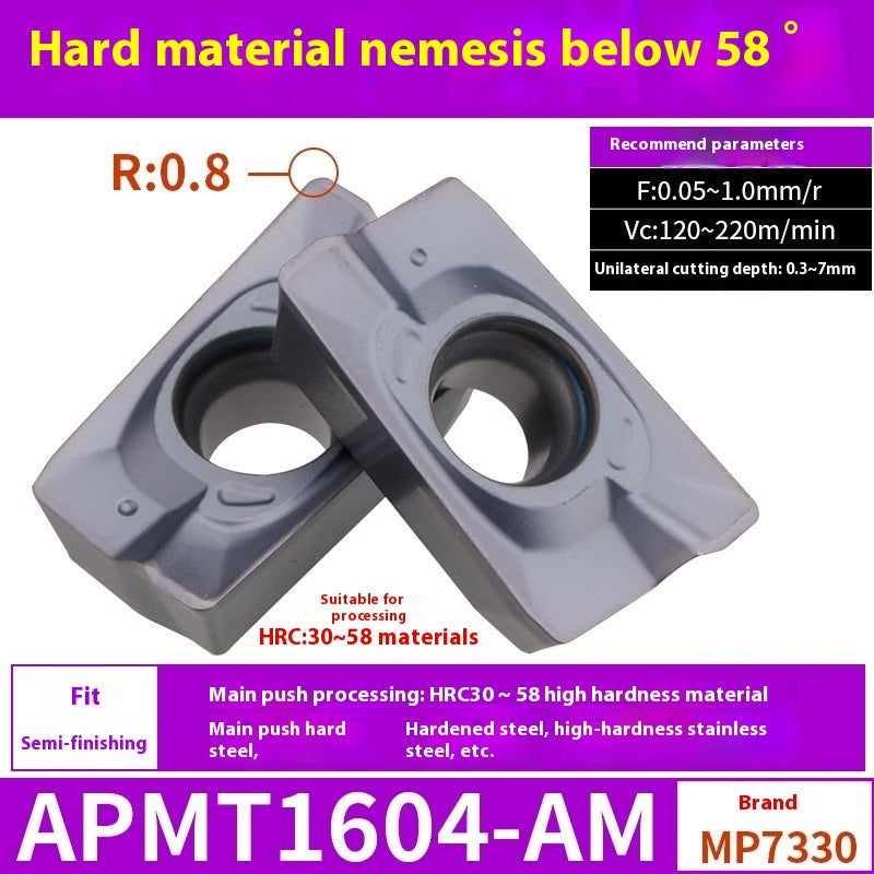 6008 CNC Milling Inserts APMT1135 Milling Blade 1604 Milling Head for Aluminum Alloy R0.8 Coated Rough Milling Machine Tool Pellets Shandong Denso Pricision Tools Co.,Ltd.