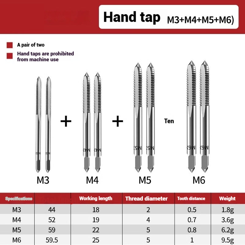 1098-Ratchet Tap Wrench Tap Manual Tapping Tapper Collet Extended Adjustable Stringer Tool Set Shandong Denso Pricision Tools Co.,Ltd.