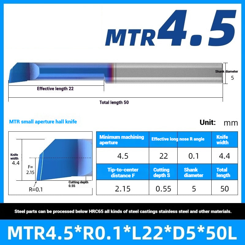 1122-MTR Small Bore Boring Tools Precision Boring Tools for Wear-Resistant Steel CNC Boring Bars Tungsten Carbide Alloy Shock-Resistant Miniature Turning Tools Shandong Denso Pricision Tools Co.,Ltd.