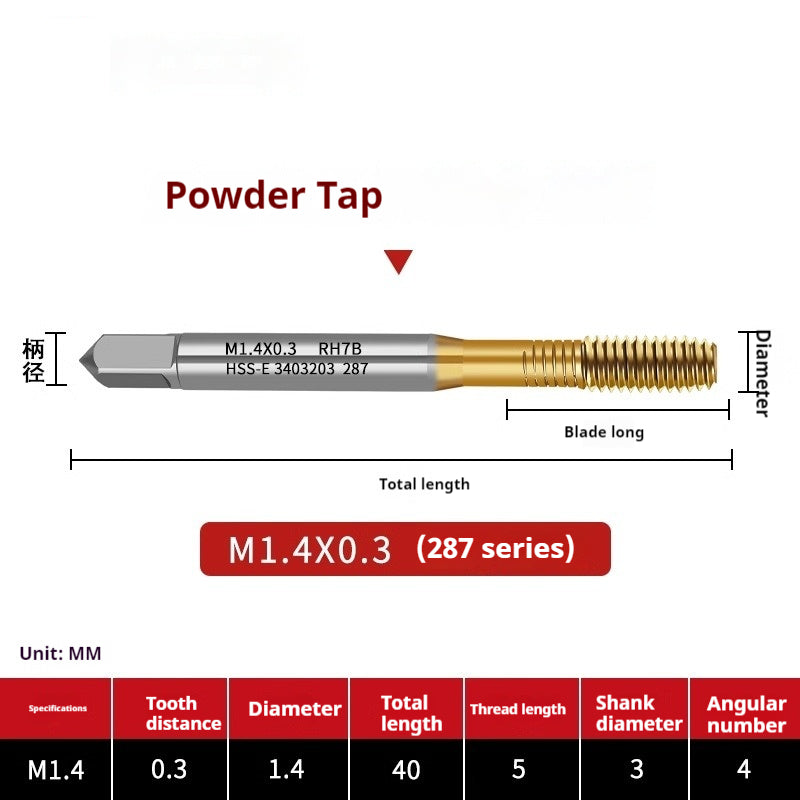 2115-Blind hole die-casting tap powder metallurgy high-speed steel M1-M12 coarse and fine thread stainless steel tapping Shandong Denso Pricision Tools Co.,Ltd.