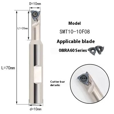 6038 HSMT Thread Milling Toolholder Slotting Machining Center Threaded Toolholder SMT Single Thread, Single Tooth Toolholder Internally Cooled 16IR Shandong Denso Pricision Tools Co.,Ltd.