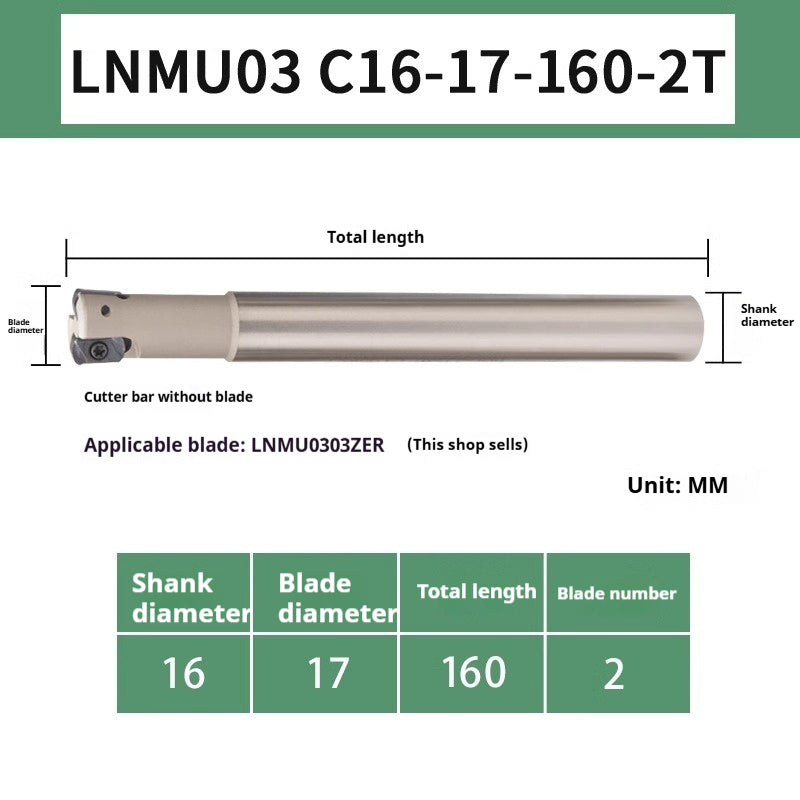 6013 CNC LNMU03 fast feed toolholder CNC machining center high efficiency fast end milling cutter disk double-sided flute milling cutter blade Shandong Denso Pricision Tools Co.,Ltd.