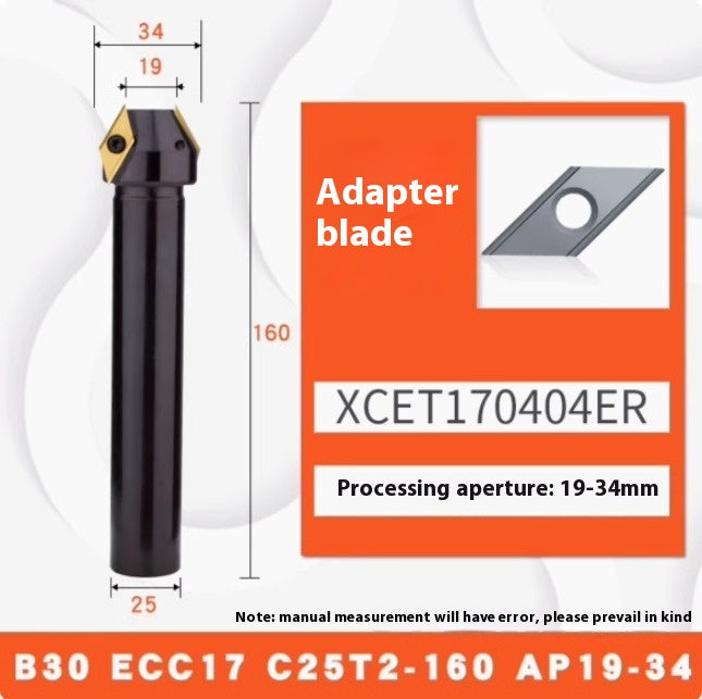 6043 CNC numerical control ECC31005R long edge chamfering cutter bar 30 degree 45°60 large hole chamfering cutter XCET310404 Shandong Denso Pricision Tools Co.,Ltd.