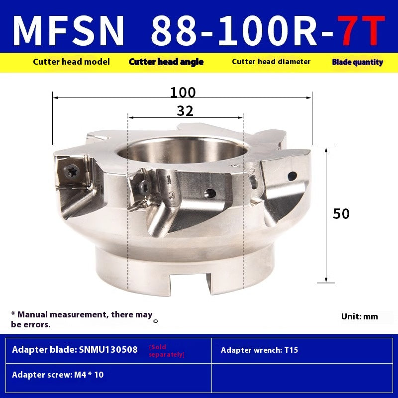 6022 MFSN Milling Cutter Block 88 Degree Fast Feed 88080R-6T-M Surface Heavy Duty Cutter Block High RPM SNMU1305 Shandong Denso Pricision Tools Co.,Ltd.