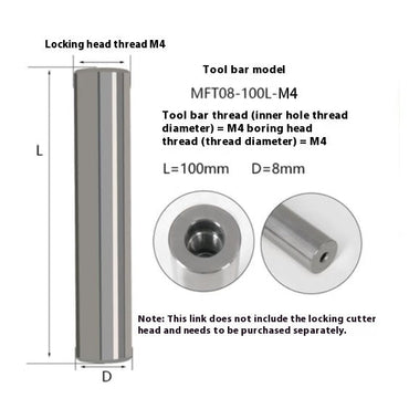 6034 MFT tungsten steel anti-vibration cutter shank lock tooth cutter shank high precision end milling cutter shank monolithic alloy interchangeable carbide head Shandong Denso Pricision Tools Co.,Ltd.