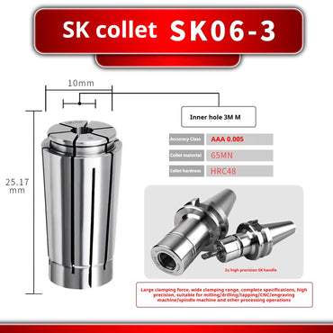 6025 SK Collet SK6 SK10 SK13 SK16 SK20 SK25 Flexible collet High-speed toolholder sk collet Shandong Denso Pricision Tools Co.,Ltd.