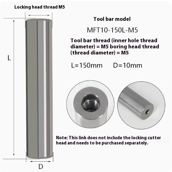 6034 MFT tungsten steel anti-vibration cutter shank lock tooth cutter shank high precision end milling cutter shank monolithic alloy interchangeable carbide head Shandong Denso Pricision Tools Co.,Ltd.