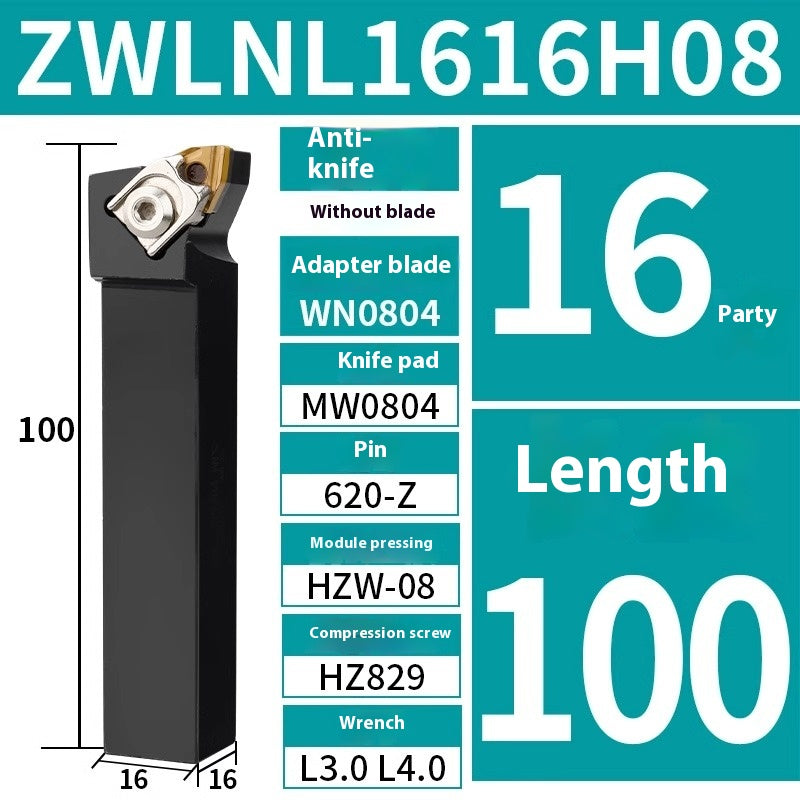 6002 JINGWEI 95 Degree CNC Toolholder Cylindrical Turning Inserts EWLNR2020K08 ZWLNR2525M08 Peach Type Inserts Shandong Denso Pricision Tools Co.,Ltd.