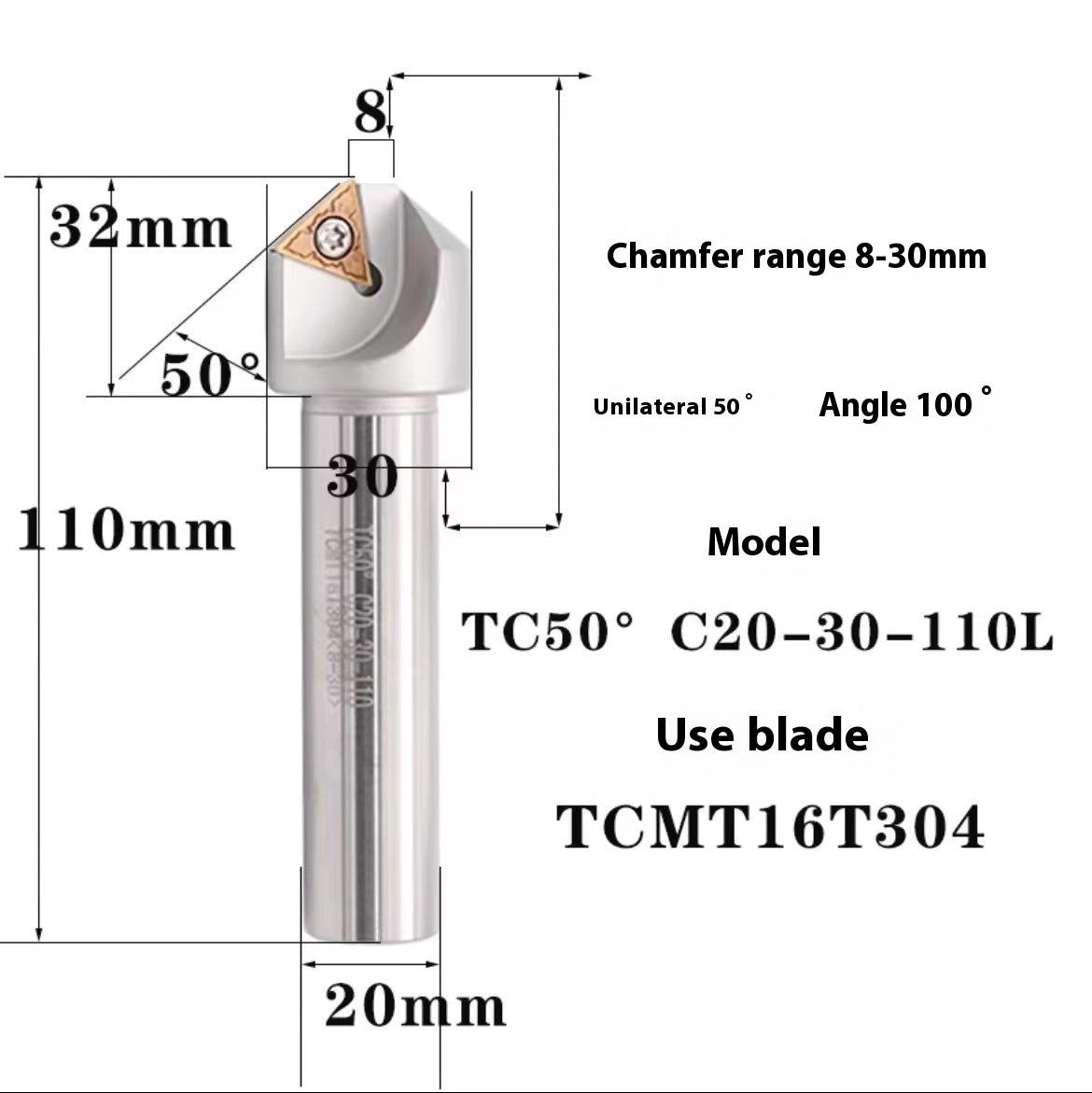 1144-Shedding type fixed-point chamfering cutter 30 degree 45 degree 60 degree chamfering cutter bar SSK/SSP/TCM/SSY/SSO/SSH Shandong Denso Pricision Tools Co.,Ltd.