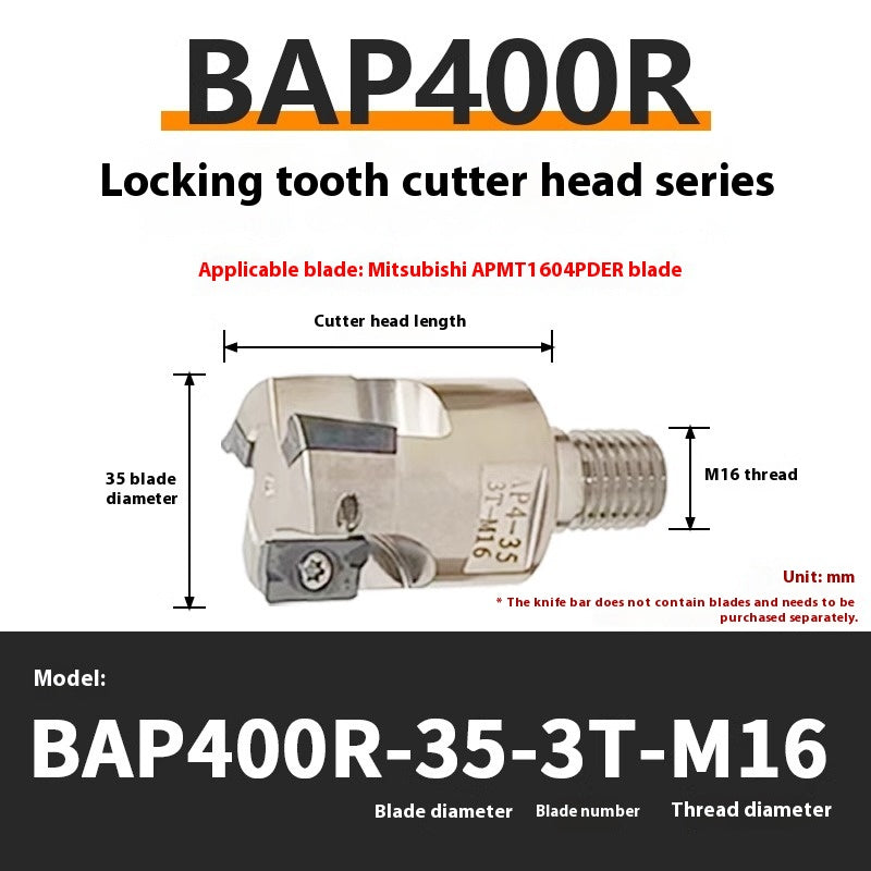 1147-Split BAP300R400R Interchangeable Anti-vibration Bar Locking Tooth Milling Head for APMT1135/1604 Inserts Shandong Denso Pricision Tools Co.,Ltd.