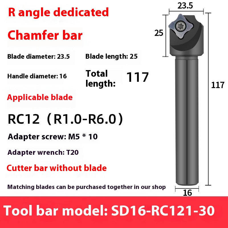 6042 CNC internal R chamfering cutter bar internal R cutter arc positive and negative R chamfering cutter external R chamfering cutter R0.5 1 2 3 4 5 6 Shandong Denso Pricision Tools Co.,Ltd.