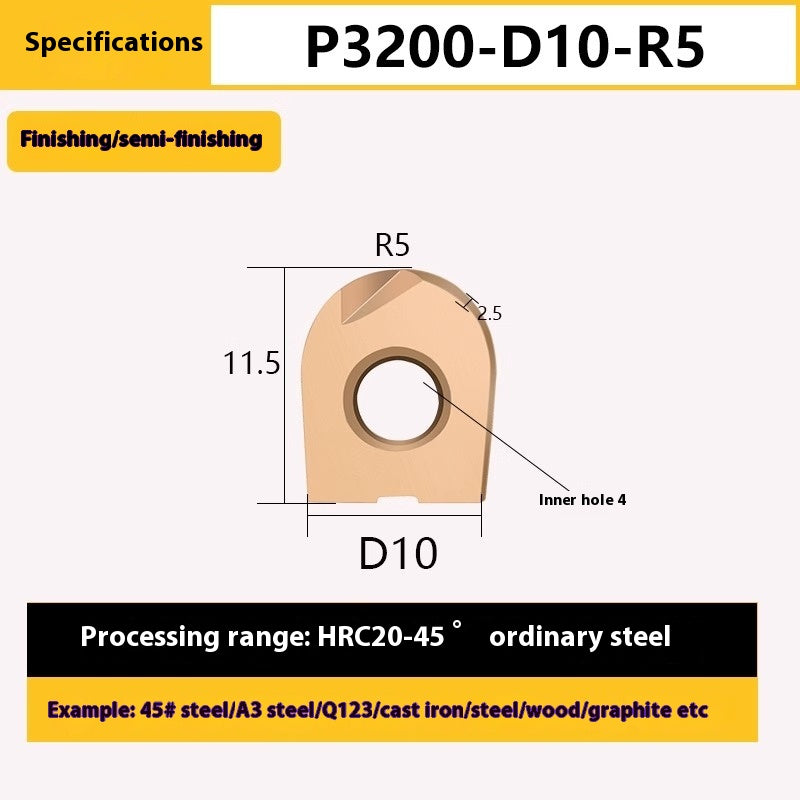 1149-South Lion Ball End Semicircular Inserts Finishing R4R5R6R8R10R12.5R15R16 20ZPFG/BNMP3202 Shandong Denso Pricision Tools Co.,Ltd.