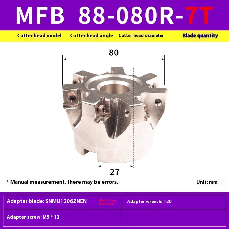6017 MFB288/45R milling cutter disk 88 degrees fast feed large depth of cut 45 degrees heavy cutting flying cutter disk for KYOCERA SNMU12 Shandong Denso Pricision Tools Co.,Ltd.