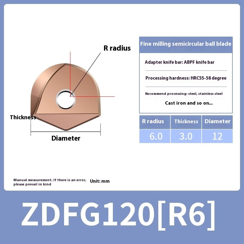 1149-South Lion Ball End Semicircular Inserts Finishing R4R5R6R8R10R12.5R15R16 20ZPFG/BNMP3202 Shandong Denso Pricision Tools Co.,Ltd.