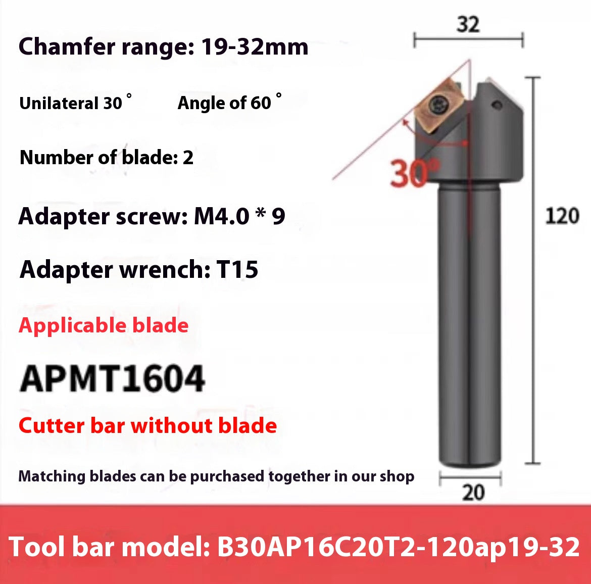 1144-Shedding type fixed-point chamfering cutter 30 degree 45 degree 60 degree chamfering cutter bar SSK/SSP/TCM/SSY/SSO/SSH Shandong Denso Pricision Tools Co.,Ltd.