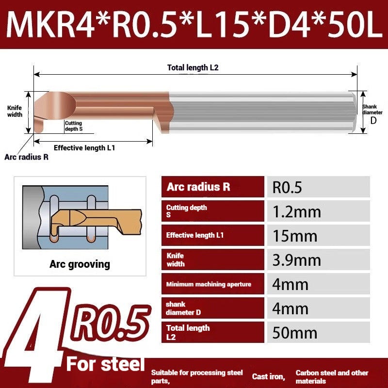 1136-CNC Small Bore Grooving Tool MGR Integral Tungsten Carbide Small Bore Hook Grooving Tool for Steel and Aluminum Internal Grooving Toolholder Shandong Denso Pricision Tools Co.,Ltd.