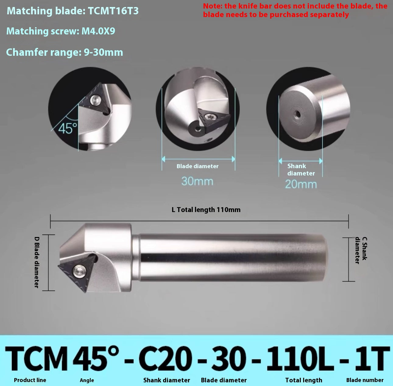 1144-Shedding type fixed-point chamfering cutter 30 degree 45 degree 60 degree chamfering cutter bar SSK/SSP/TCM/SSY/SSO/SSH Shandong Denso Pricision Tools Co.,Ltd.