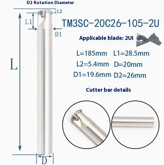 6036 SMT Deep Hole Thread Milling Toolholder Machining Center Single Thread Internal Coolant Milling Tool U-Thread Toolholder 11UI 16UI Shandong Denso Pricision Tools Co.,Ltd.