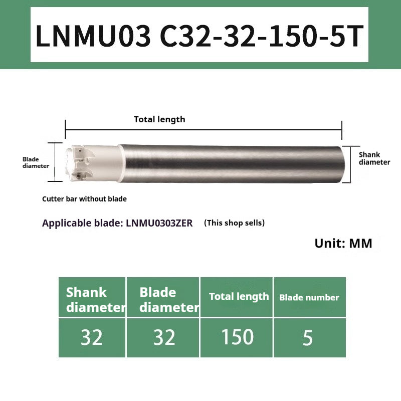 6013 CNC LNMU03 fast feed toolholder CNC machining center high efficiency fast end milling cutter disk double-sided flute milling cutter blade Shandong Denso Pricision Tools Co.,Ltd.