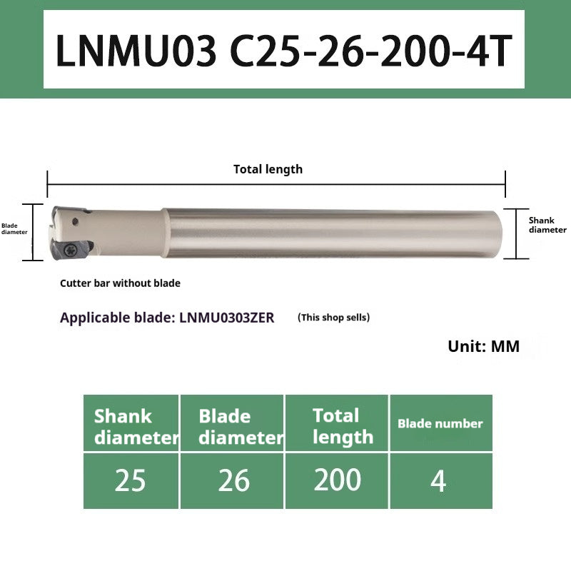 6013 CNC LNMU03 fast feed toolholder CNC machining center high efficiency fast end milling cutter disk double-sided flute milling cutter blade Shandong Denso Pricision Tools Co.,Ltd.